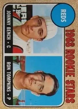 1968 Topps #247 Johnny Bench & Ron Tompkins