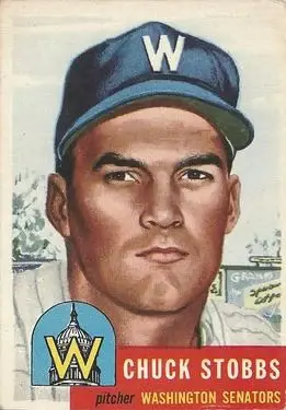 1953 Topps #89a - Chuck Stobbs - Washington Senators