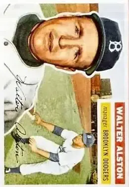 1956 Topps #8b - Walter Alston - Brooklyn Dodgers