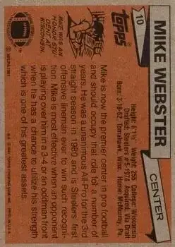 Back of Mike Webster