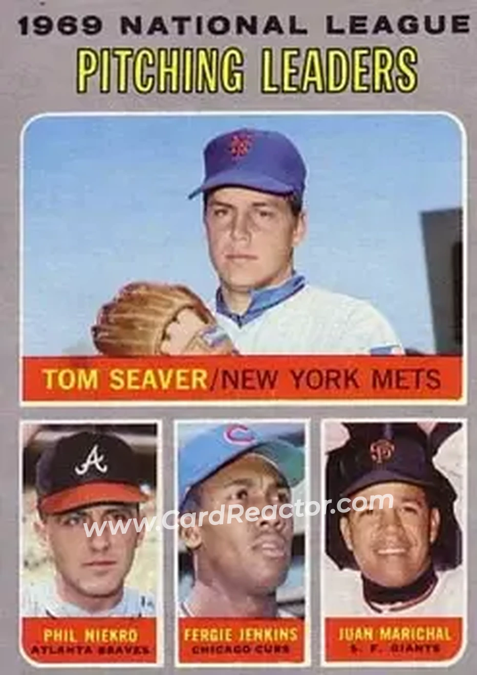 Front of Ferguson Jenkins & Juan Marichal & Phil Niekro & Tom Seaver