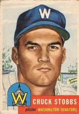 1953 Topps #89b - Chuck Stobbs - Washington Senators