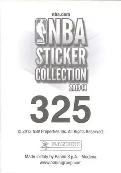 Back of Card #325