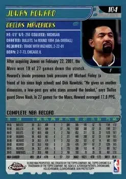 Back of Juwan Howard