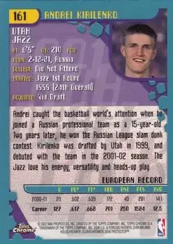Back of Andrei Kirilenko