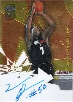 2001-02 Topps Chrome #CA-ZR Autographs Zach Randolph