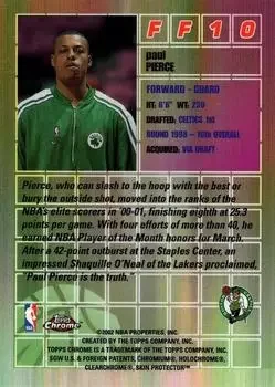 Back of Paul Pierce