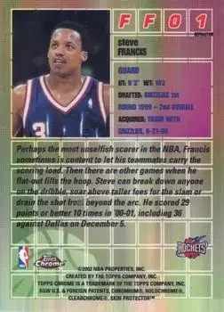 Back of Steve Francis
