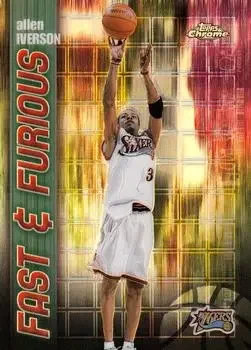 2001-02 Topps Chrome #FF02 Fast and Furious Refractors Allen Iverson