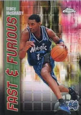 2001-02 Topps Chrome - Fast and Furious Refractors #FF03 - Tracy McGrady - Orlando Magic 2001-02 Topps Chrome - Fast and Furious Refractors #FF03 - Tracy McGrady - Orlando Magic