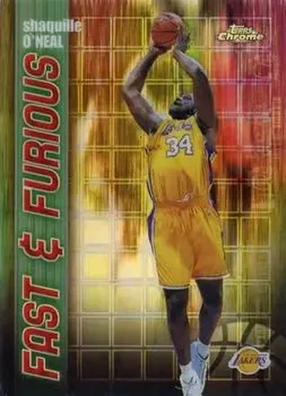 2001-02 Topps Chrome #FF08 Fast and Furious Refractors Shaquille O'Neal