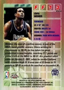 Back of Chris Webber
