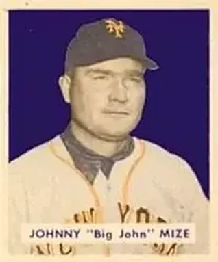 1949 Bowman #85b Johnny Mize