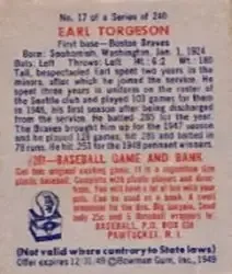 Back of Earl Torgeson
