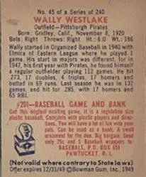 Back of Wally Westlake