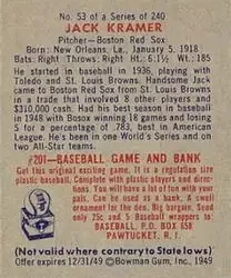 Back of Jack Kramer