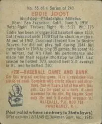 Back of Eddie Joost