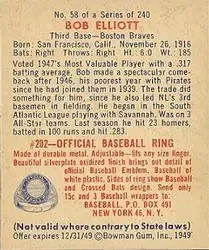 Back of Bob Elliott