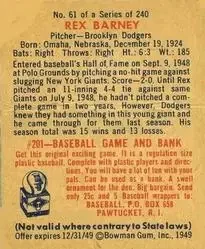 Back of Rex Barney
