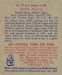 Back of Eddie Mayo