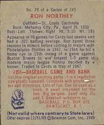 Back of Ron Northey