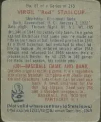 Back of Virgil "Red" Stallcup