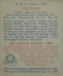 Back of Joe Page