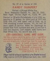 Back of Randy Gumpert
