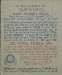 Back of Taft Wright