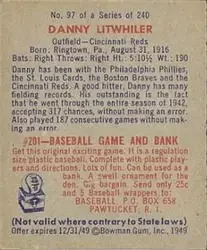 Back of Danny Litwhiler