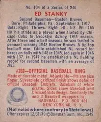 Back of Ed Stanky