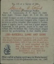 Back of Stan Rojek