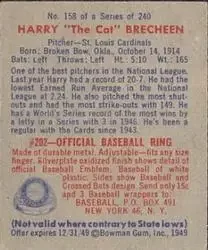 Back of Harry Brecheen