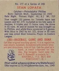 Back of Stan Lopata