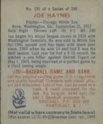 Back of Joe Haynes