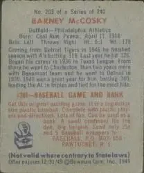 Back of Barney McCosky