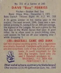 Back of Dave "Boo" Ferriss