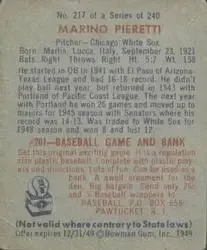 Back of Marino Pieretti