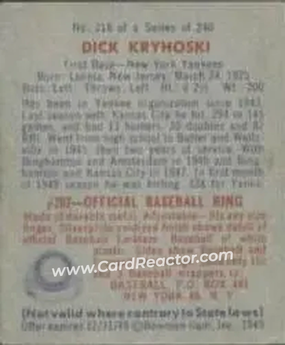 Back of Dick Kryhoski