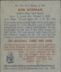 Back of Bobby Hofman