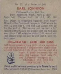 Back of Earl Johnson