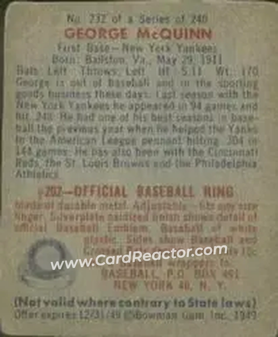 Back of George McQuinn