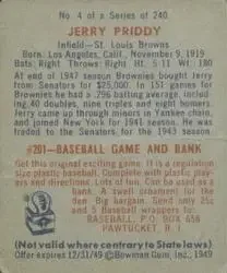 Back of Jerry Priddy