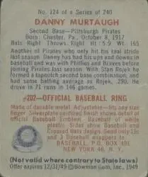 Back of Danny Murtaugh