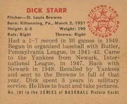 Back of Dick Starr