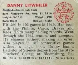 Back of Danny Litwhiler