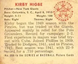 Back of Kirby Higbe