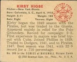 Back of Kirby Higbe