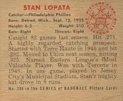Back of Stan Lopata