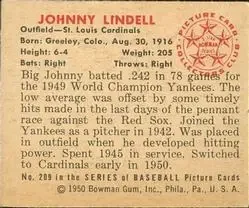 Back of Johnny Lindell